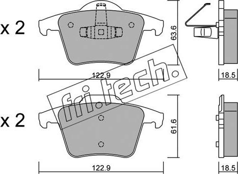 Fri.Tech. 704.0 - Kit de plaquettes de frein, frein à disque cwaw.fr