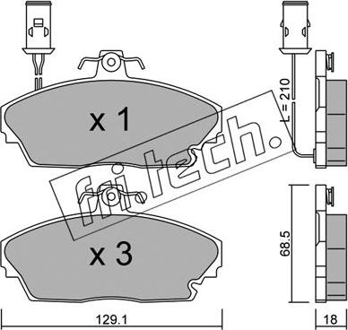 Fri.Tech. 705.0 - Kit de plaquettes de frein, frein à disque cwaw.fr