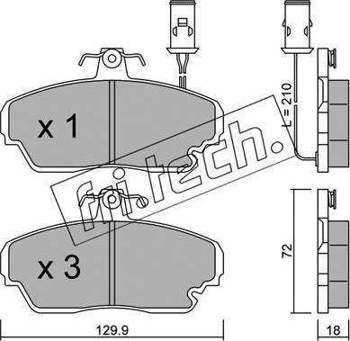 Fri.Tech. 706.0 - Kit de plaquettes de frein, frein à disque cwaw.fr