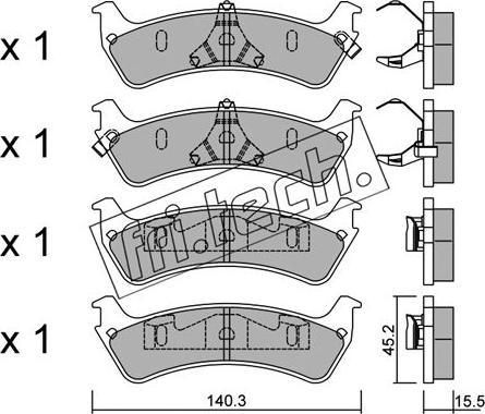 Fri.Tech. 700.0 - Kit de plaquettes de frein, frein à disque cwaw.fr