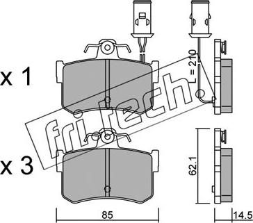 Fri.Tech. 707.0 - Kit de plaquettes de frein, frein à disque cwaw.fr