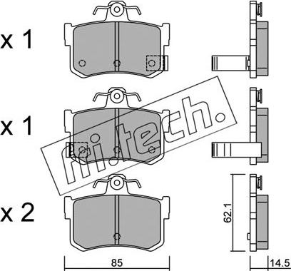 Fri.Tech. 707.1 - Kit de plaquettes de frein, frein à disque cwaw.fr