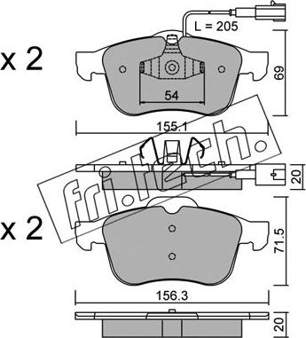 Fri.Tech. 719.1 - Kit de plaquettes de frein, frein à disque cwaw.fr