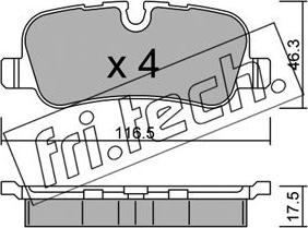 Fri.Tech. 710.0 - Kit de plaquettes de frein, frein à disque cwaw.fr