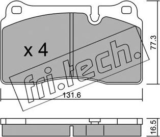 Fri.Tech. 711.0 - Kit de plaquettes de frein, frein à disque cwaw.fr