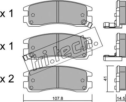 Fri.Tech. 713.0 - Kit de plaquettes de frein, frein à disque cwaw.fr