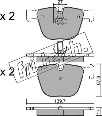 Fri.Tech. 789.9 - Kit de plaquettes de frein, frein à disque cwaw.fr