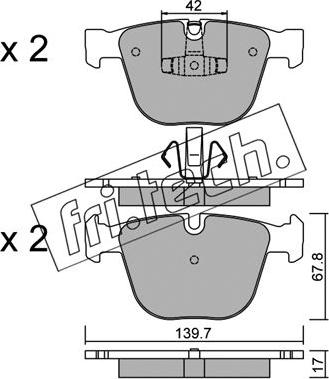 Fri.Tech. 789.6 - Kit de plaquettes de frein, frein à disque cwaw.fr