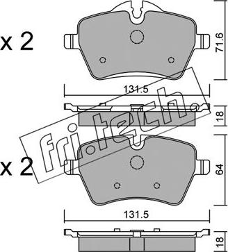 Fri.Tech. 784.0 - Kit de plaquettes de frein, frein à disque cwaw.fr