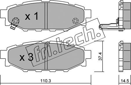 Fri.Tech. 780.0 - Kit de plaquettes de frein, frein à disque cwaw.fr