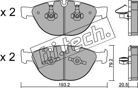 Fri.Tech. 788.0 - Kit de plaquettes de frein, frein à disque cwaw.fr