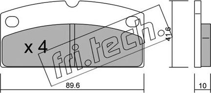 Fri.Tech. 783.0 - Kit de plaquettes de frein, frein à disque cwaw.fr