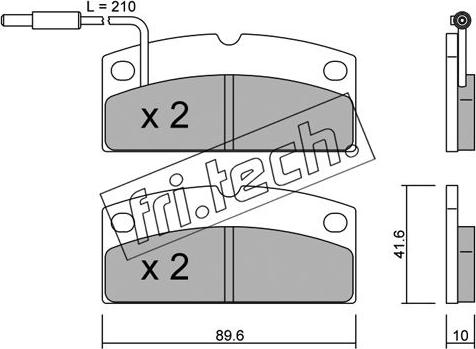 Fri.Tech. 783.1 - Kit de plaquettes de frein, frein à disque cwaw.fr