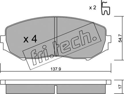 Fri.Tech. 782.0 - Kit de plaquettes de frein, frein à disque cwaw.fr