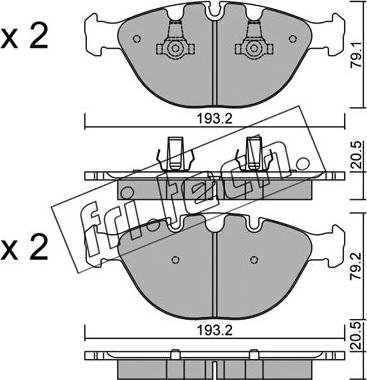 Fri.Tech. 787.0 - Kit de plaquettes de frein, frein à disque cwaw.fr