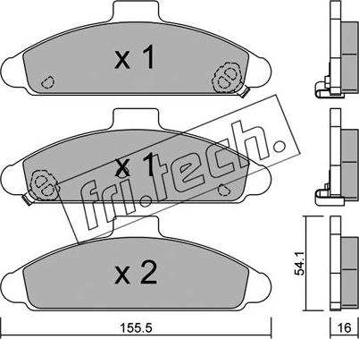 Fri.Tech. 739.0 - Kit de plaquettes de frein, frein à disque cwaw.fr