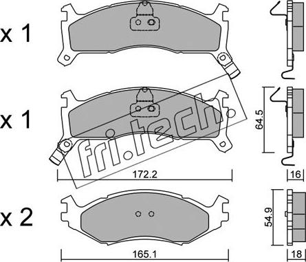 Fri.Tech. 730.0 - Kit de plaquettes de frein, frein à disque cwaw.fr