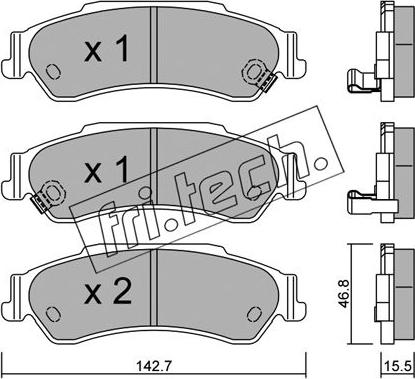 Fri.Tech. 738.0 - Kit de plaquettes de frein, frein à disque cwaw.fr