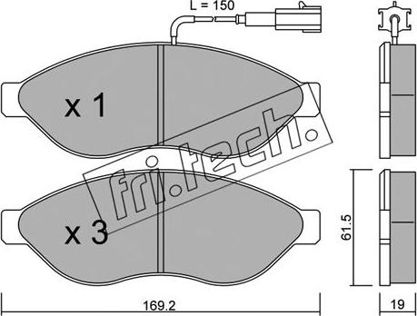 Fri.Tech. 724.0 - Kit de plaquettes de frein, frein à disque cwaw.fr