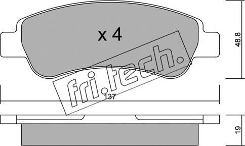 Fri.Tech. 726.0 - Kit de plaquettes de frein, frein à disque cwaw.fr