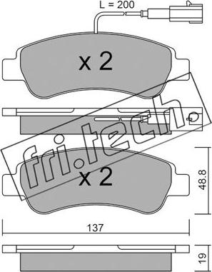 Fri.Tech. 726.1 - Kit de plaquettes de frein, frein à disque cwaw.fr