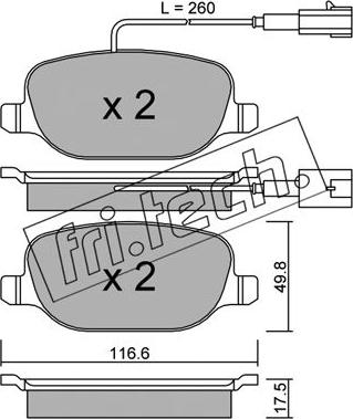 Fri.Tech. 720.2 - Kit de plaquettes de frein, frein à disque cwaw.fr