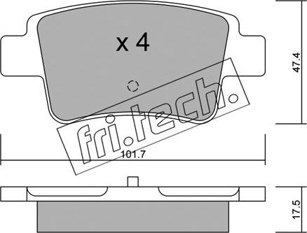 Fri.Tech. 721.0 - Kit de plaquettes de frein, frein à disque cwaw.fr