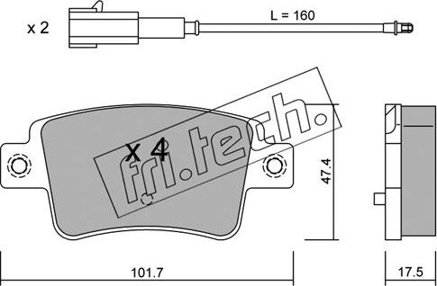 Fri.Tech. 721.1 - Kit de plaquettes de frein, frein à disque cwaw.fr