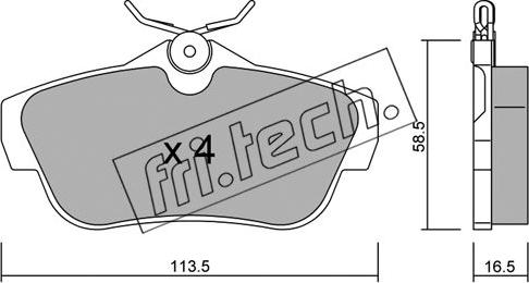 Fri.Tech. 728.0 - Kit de plaquettes de frein, frein à disque cwaw.fr