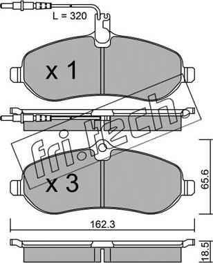 Fri.Tech. 723.0 - Kit de plaquettes de frein, frein à disque cwaw.fr