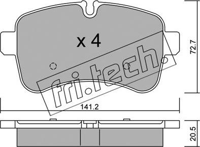 Fri.Tech. 727.0 - Kit de plaquettes de frein, frein à disque cwaw.fr