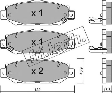 Fri.Tech. 775.0 - Kit de plaquettes de frein, frein à disque cwaw.fr