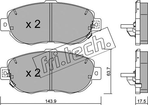 Fri.Tech. 772.0 - Kit de plaquettes de frein, frein à disque cwaw.fr