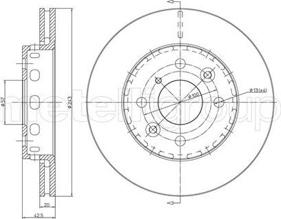 Fri.Tech. BD0412 - Disque de frein cwaw.fr