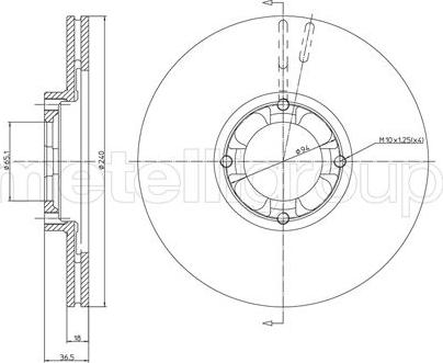 Fri.Tech. BD0527 - Disque de frein cwaw.fr