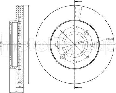 Fri.Tech. BD0680 - Disque de frein cwaw.fr