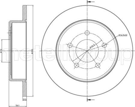 Fri.Tech. BD0158 - Disque de frein cwaw.fr