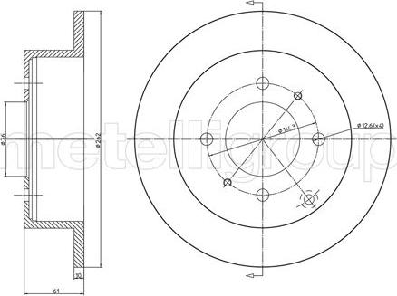 Fri.Tech. BD0845 - Disque de frein cwaw.fr