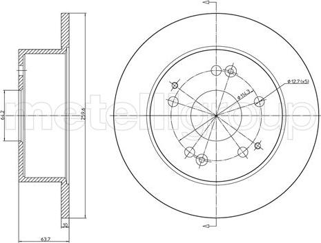 Fri.Tech. BD0876 - Disque de frein cwaw.fr