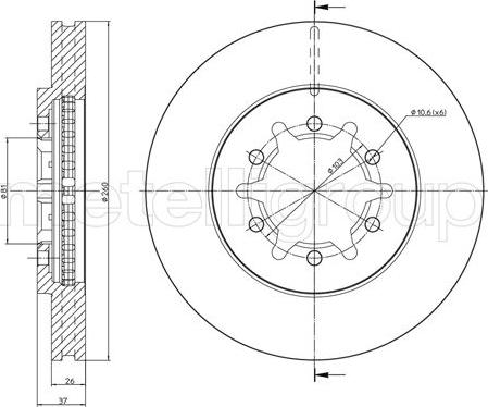 Fri.Tech. BD0385 - Disque de frein cwaw.fr