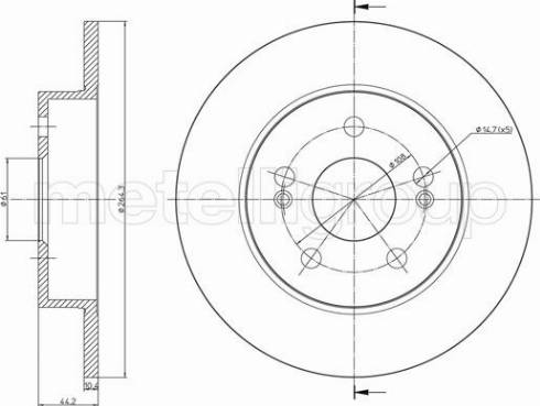 Fri.Tech. BD0757 - Disque de frein cwaw.fr