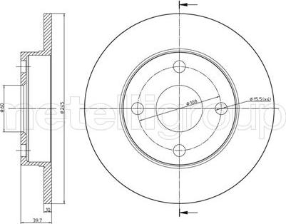 Fri.Tech. BD0711 - Disque de frein cwaw.fr