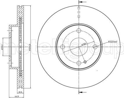 Fri.Tech. BD0713 - Disque de frein cwaw.fr