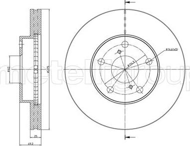 Fri.Tech. BD0732 - Disque de frein cwaw.fr