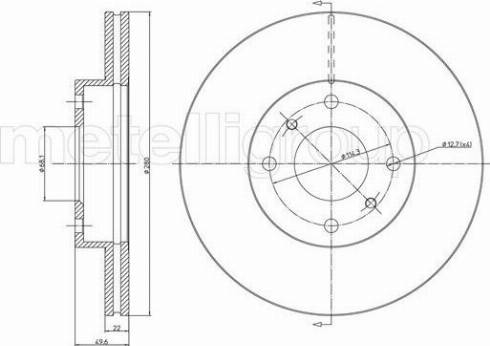 Fri.Tech. BD0722 - Disque de frein cwaw.fr