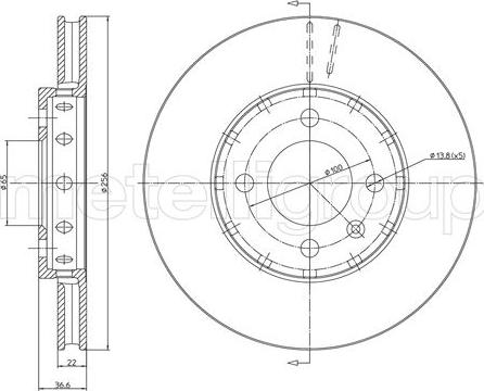 Fri.Tech. BD1549 - Disque de frein cwaw.fr