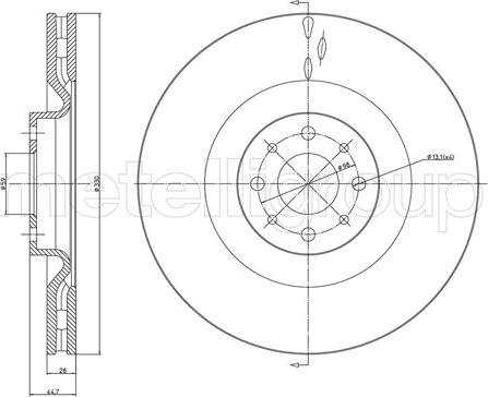 Fri.Tech. BD1645 - Disque de frein cwaw.fr