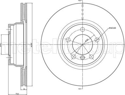 Fri.Tech. BD1665 - Disque de frein cwaw.fr