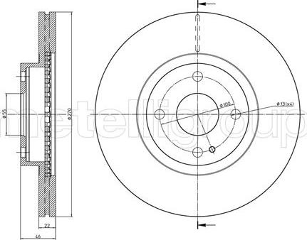 Fri.Tech. BD1613 - Disque de frein cwaw.fr