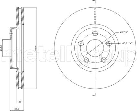 Fri.Tech. BD1834 - Disque de frein cwaw.fr